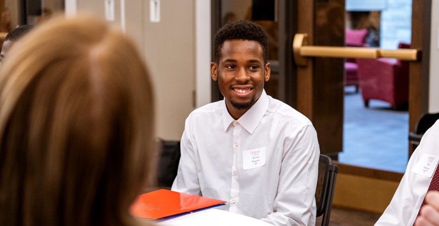 A student at Scholar Day