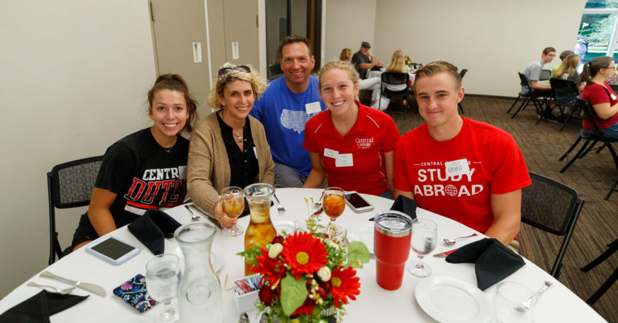 Students and parents at the Central College Legacy Lunch