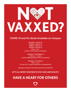Preview of vaccination/shot clinic signage. Click to download.