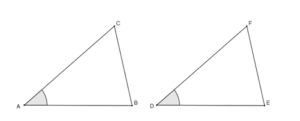 two triangles with angles diagram